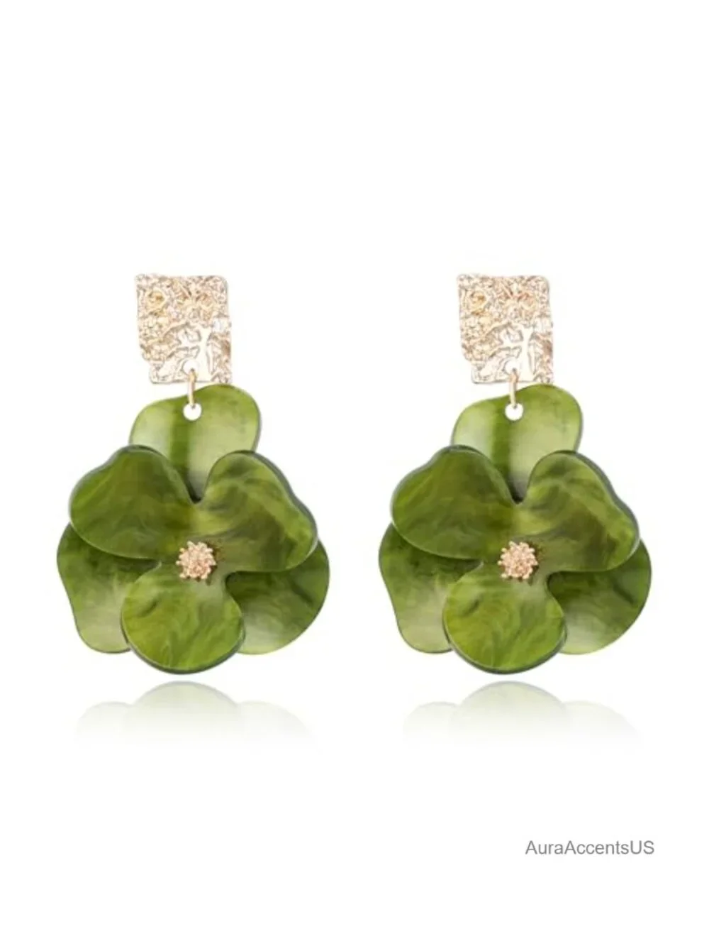 Bohemian Floral Layered Drop Earrings for Women by BriLove